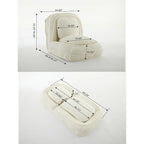 White 47.8 Adjustable Chaise Longue Chair with High Back