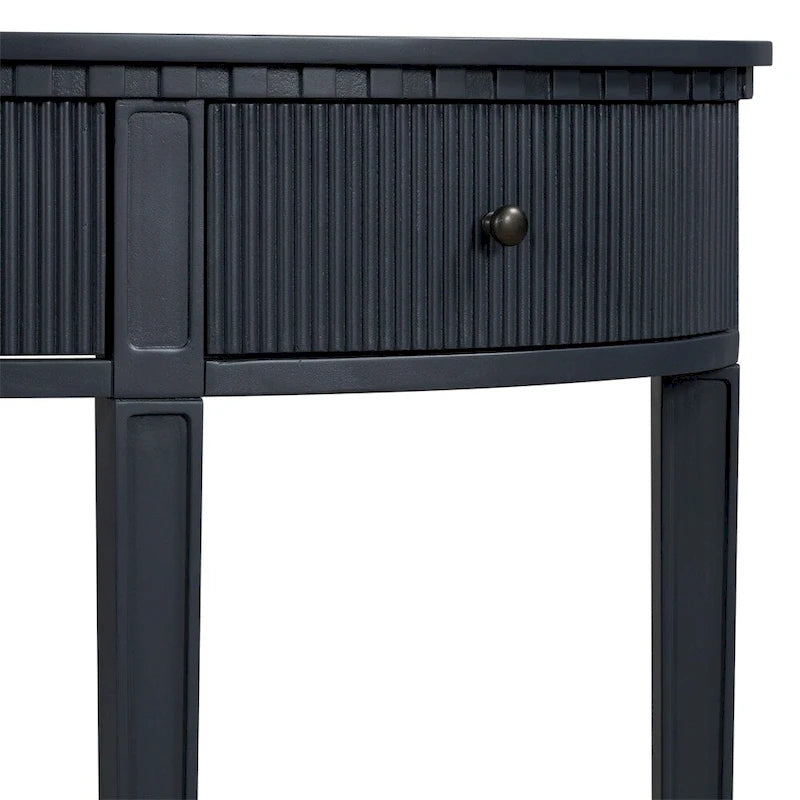 U-Style Distinctive Features of Pine Veneer Console Table
