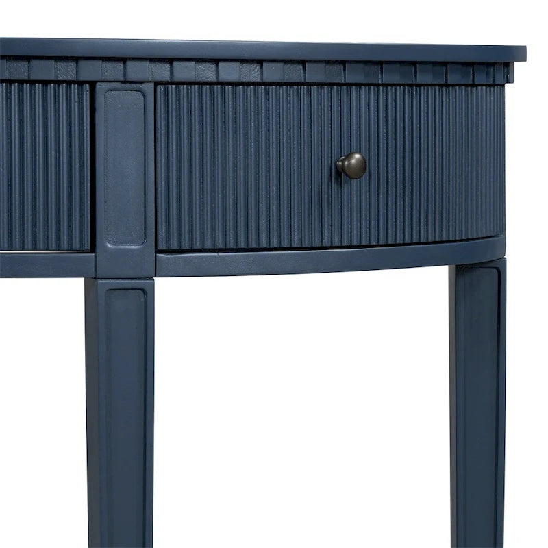 U-Style Distinctive Features of Pine Veneer Console Table