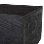 Black Modern Wood Coffee Table, 39"W x 22"D x 15"H