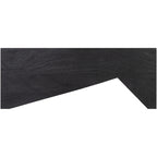 Black Modern Wood Coffee Table, 39"W x 22"D x 15"H