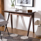 Walnut / Oak White A-Frame Writing Desk, 1-Person