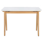 Walnut / Oak White A-Frame Writing Desk, 1-Person