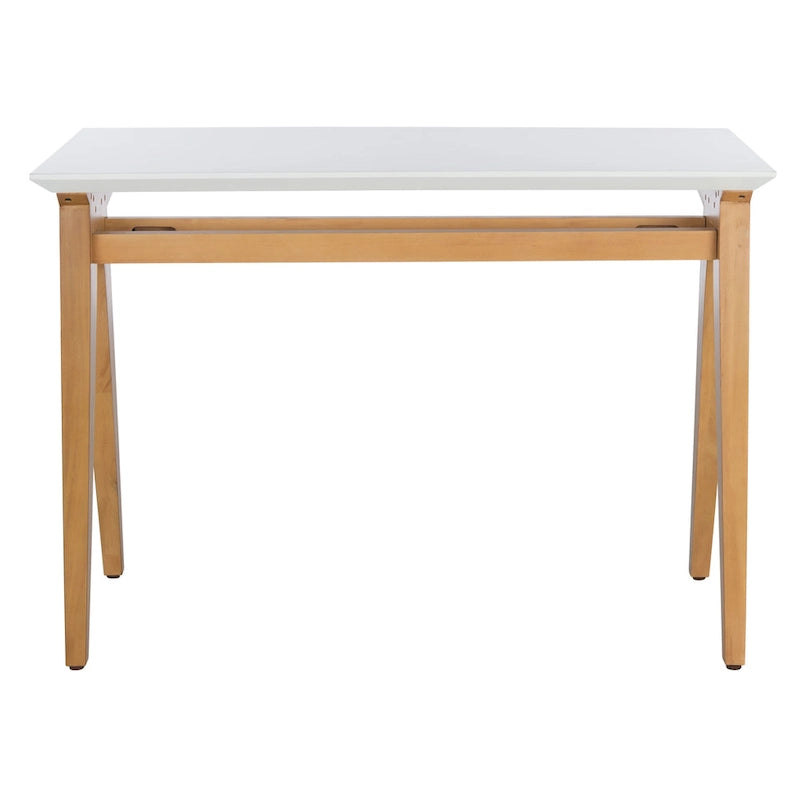 Walnut / Oak White A-Frame Writing Desk, 1-Person