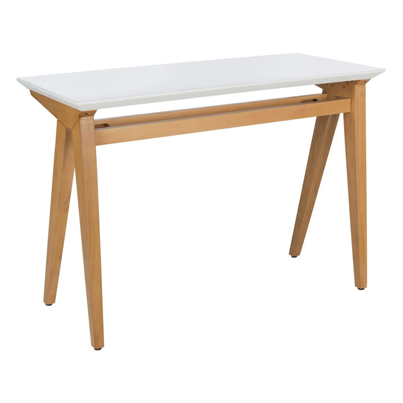 Walnut / Oak White A-Frame Writing Desk, 1-Person