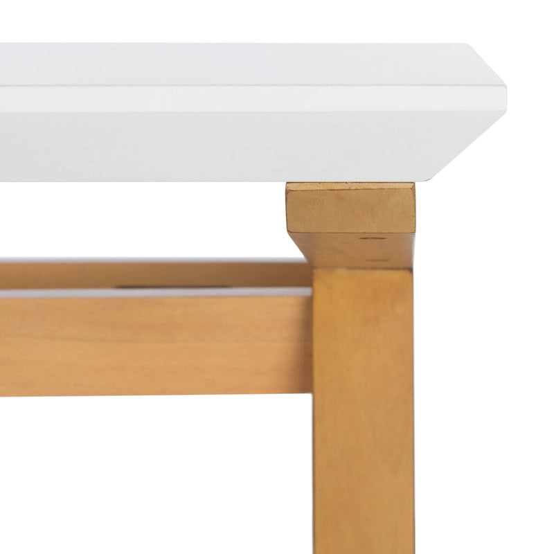 Walnut / Oak White A-Frame Writing Desk, 1-Person
