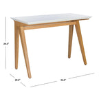 Walnut / Oak White A-Frame Writing Desk, 1-Person