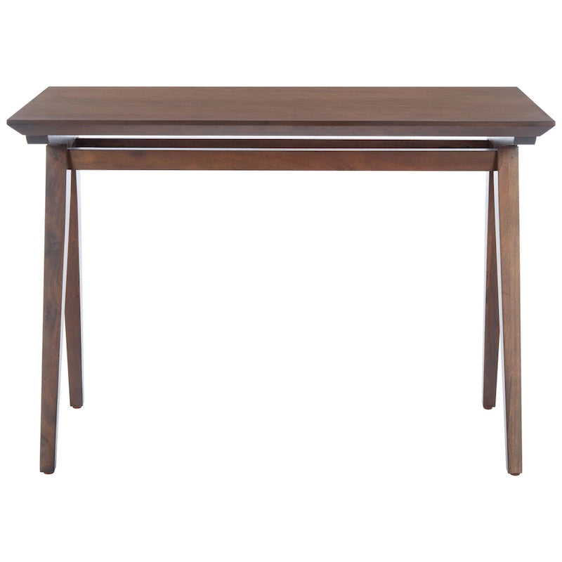 Walnut / Oak White A-Frame Writing Desk, 1-Person