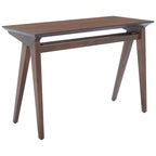 Walnut / Oak White A-Frame Writing Desk, 1-Person
