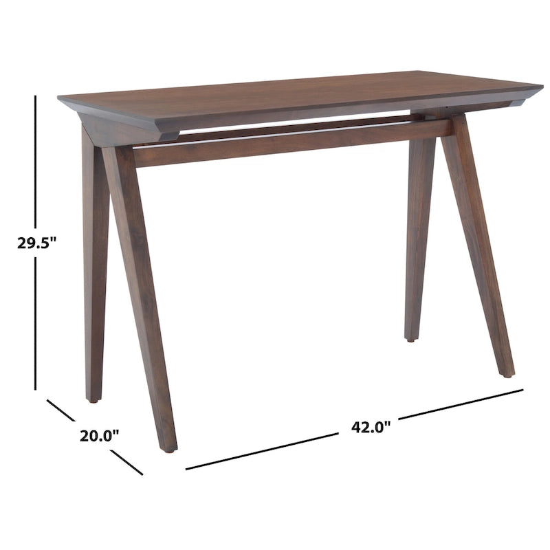Walnut / Oak White A-Frame Writing Desk, 1-Person