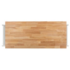 White/Natural 2-Door 1-Shelf Kitchen Cart, Single Use