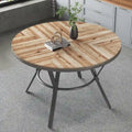 Light Birch & Black Round Dining Table, Seats 2–4