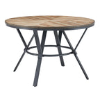 Light Birch & Black Round Dining Table, Seats 2–4