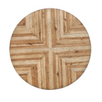 Light Birch & Black Round Dining Table, Seats 2–4