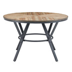 Light Birch & Black Round Dining Table, Seats 2–4