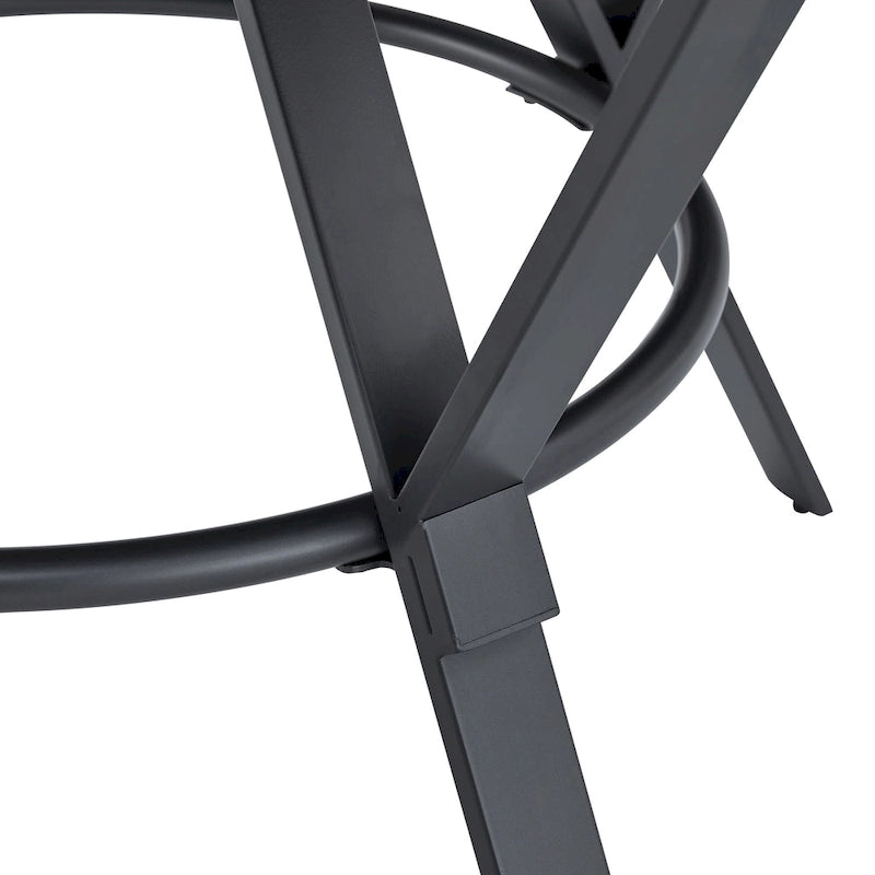 Light Birch & Black Round Dining Table, Seats 2–4