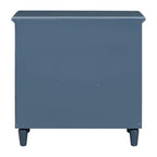 Mid-Century Modern Nightstand, Wooden Lockers with Metal Handle 3 Drawers, Entry Side Table with Solid Wood Legs