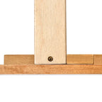 Oak Queen Platform Bed with Headboard, Solid Wood, For 2