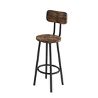 Modern Style 3-Piece Dining Set with Square Table, Partition and 2 Bar Stools