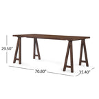 Walnut / Natural Oak Mid-Century Dining Set, Upholstered Chairs, Seats 6