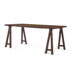 Walnut / Natural Oak Mid-Century Dining Set, Upholstered Chairs, Seats 6