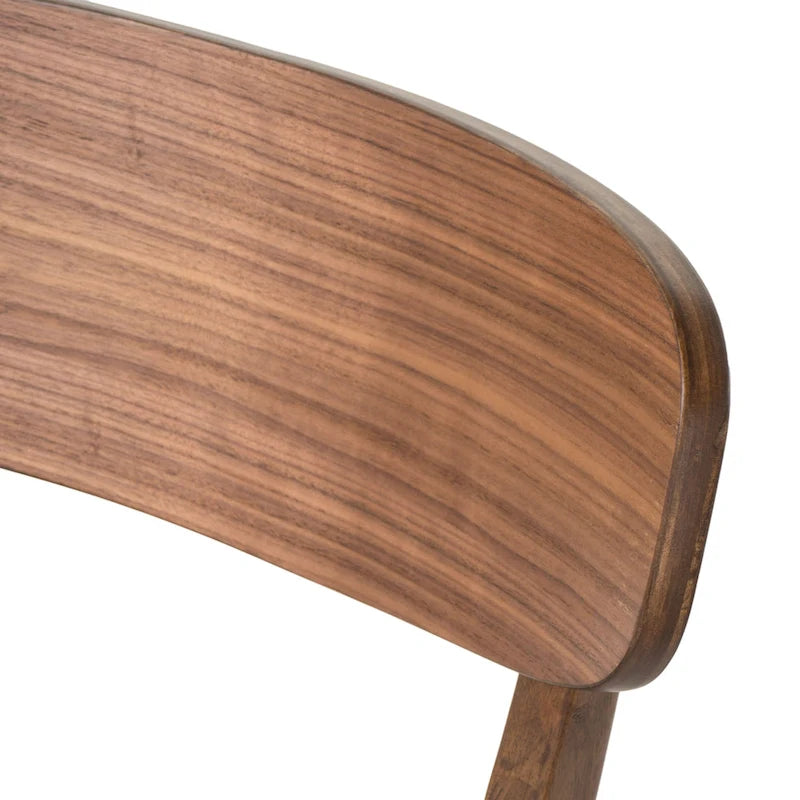 Walnut / Natural Oak Mid-Century Dining Set, Upholstered Chairs, Seats 6