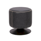 Round Swivel Ottoman – Blue / Black / Ash / Green, Single Seat, Metal Base