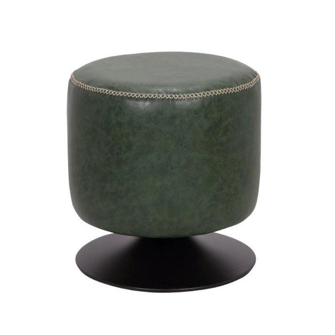 Round Swivel Ottoman – Blue / Black / Ash / Green, Single Seat, Metal Base