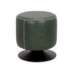 Round Swivel Ottoman – Blue / Black / Ash / Green, Single Seat, Metal Base