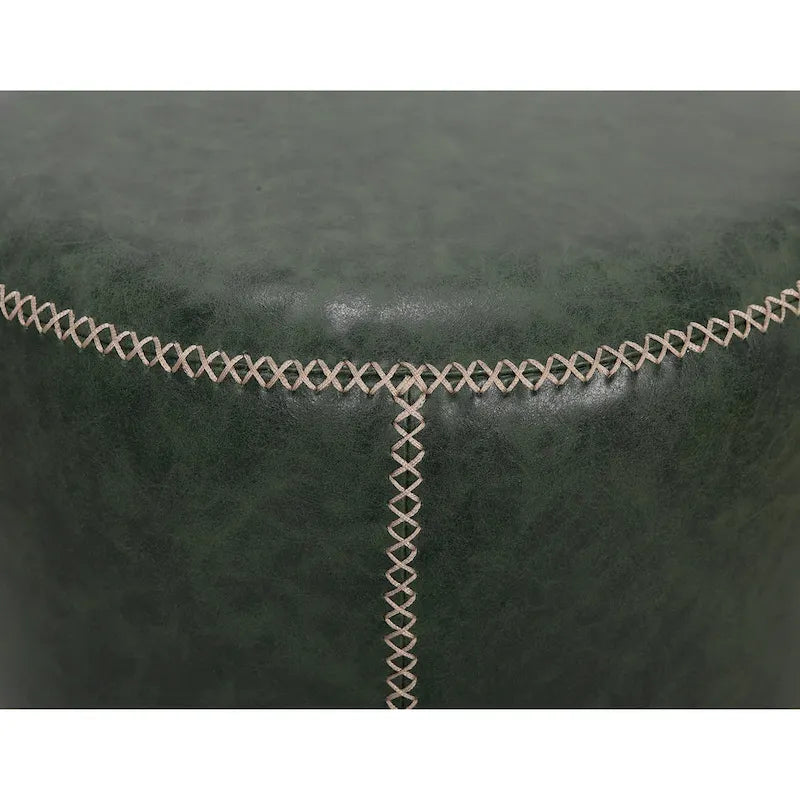 Round Swivel Ottoman – Blue / Black / Ash / Green, Single Seat, Metal Base