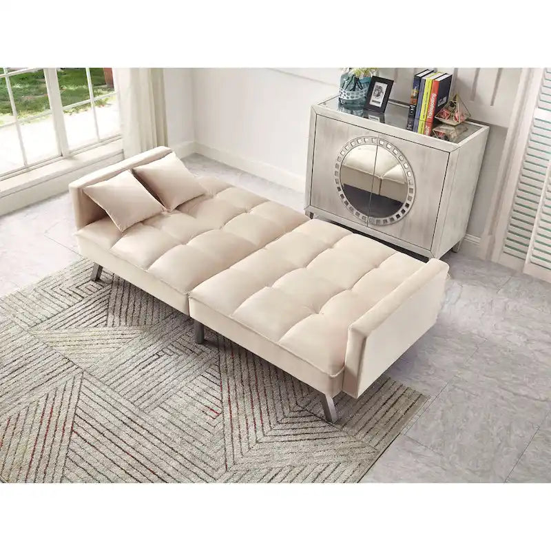 Comfortable Velvet Sleeper Sofa Bed by Legend Furniture