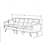 Comfortable Velvet Sleeper Sofa Bed by Legend Furniture
