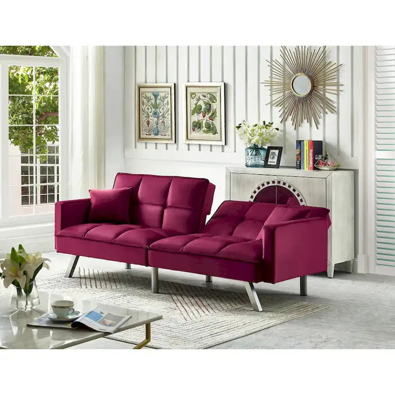 Comfortable Velvet Sleeper Sofa Bed by Legend Furniture