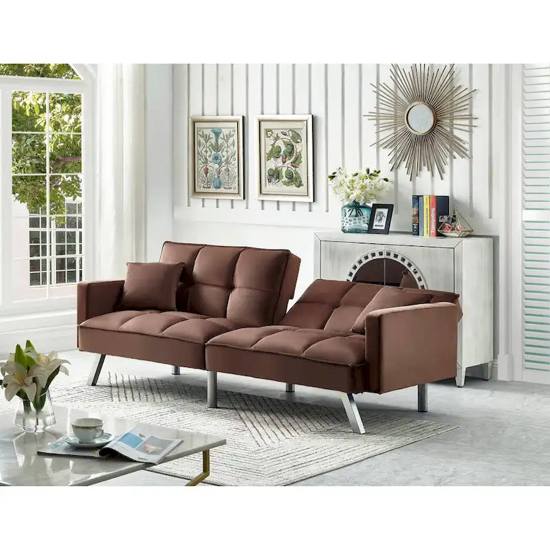 Comfortable Velvet Sleeper Sofa Bed by Legend Furniture