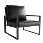 Eureka Modern Vintage Upholstered PU Leather Armchair, Mid Century Accent Chairs with Steel Frame, Leisure Chairs