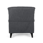 Sunapee Fabric and Rubberwood Recliner with Nailhead Trim by Christopher Knight Home