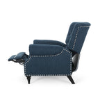 Sunapee Fabric and Rubberwood Recliner with Nailhead Trim by Christopher Knight Home