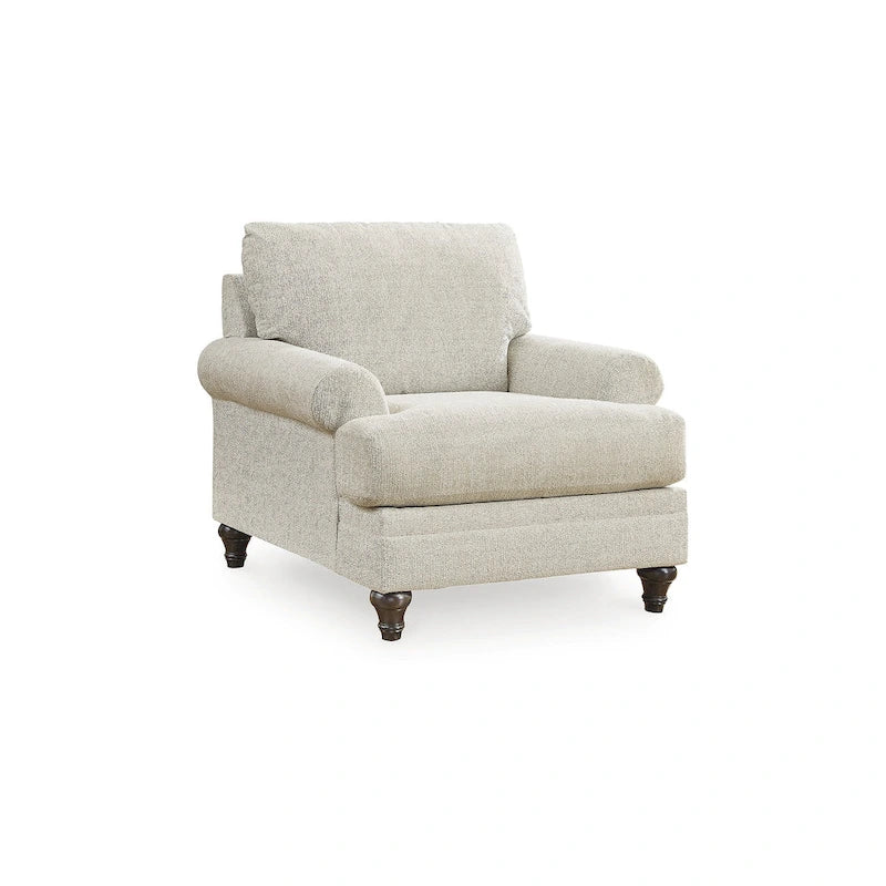 Beige Chevron Fabric Accent Chair, Single Seat – 42W x 44D x 40H