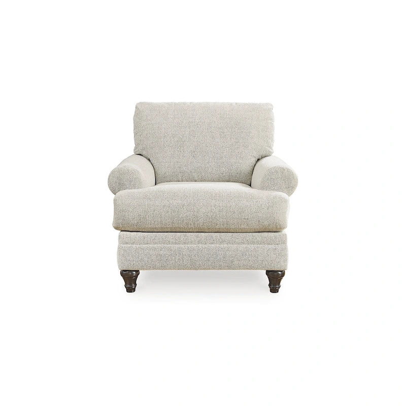 Beige Chevron Fabric Accent Chair, Single Seat – 42W x 44D x 40H