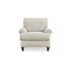 Beige Chevron Fabric Accent Chair, Single Seat – 42W x 44D x 40H