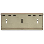 Brown 85" TV Stand with Glass Doors, Fits TVs up to 97" – 85W x 18D x 33H