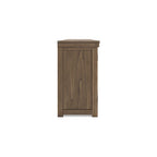 Brown 85" TV Stand with Glass Doors, Fits TVs up to 97" – 85W x 18D x 33H