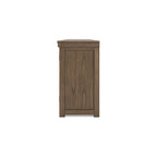 Brown 85" TV Stand with Glass Doors, Fits TVs up to 97" – 85W x 18D x 33H