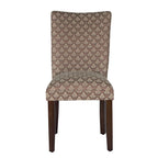 HomePop Modern Parson Blue/ Chocolate Damask Diamo - N/A