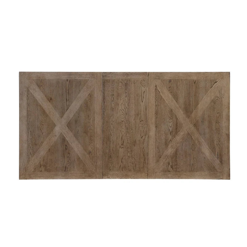 Brown Driftwood Extendable Dining Table, Seats 6-8