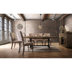 Brown Driftwood Extendable Dining Table, Seats 6-8