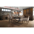 Brown Driftwood Extendable Dining Table, Seats 6-8