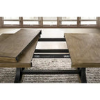 Brown Driftwood Extendable Dining Table, Seats 6-8
