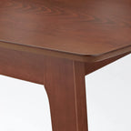 Mid-Century Dining Table, Natural/Walnut, Seats 6