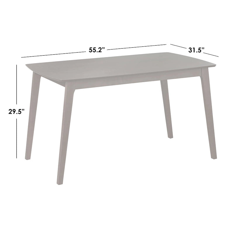 Mid-Century Dining Table, Natural/Walnut, Seats 6